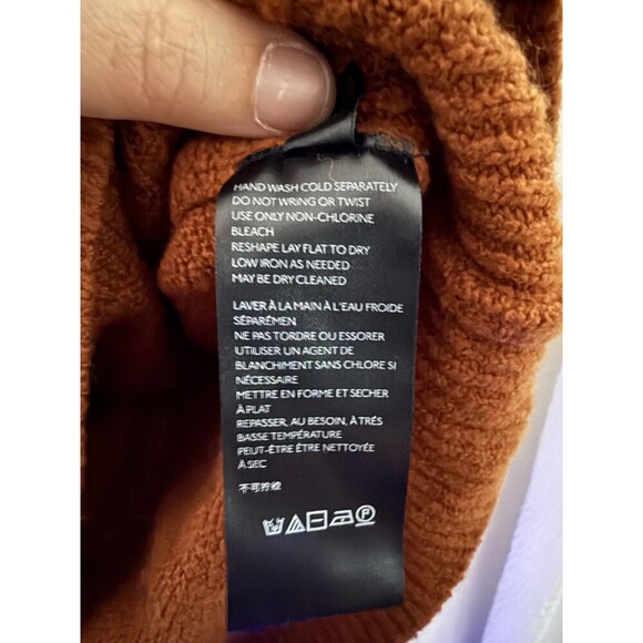 Anthropologie Brown Naomi Merino Wool Blend Boat Neck Sweater Size XSmall boho - Picture 3 of 7